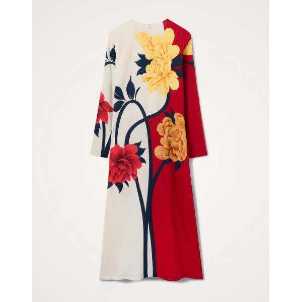 La DoubleJ Long Camerino Dress Tackle Black in Crepe De Chine Silk - Dresses - Milanese Maximalist Fashion at Luxury Shoes 