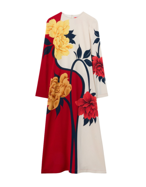 La DoubleJ Long Camerino Dress Tackle Black in Crepe De Chine Silk - Dresses - Milanese Maximalist Fashion at Luxury Shoes 