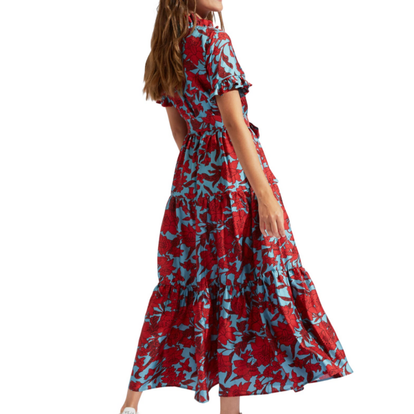 La DoubleJ Long Sleeve Swing Dress Heath Mint in Flowy Jersey