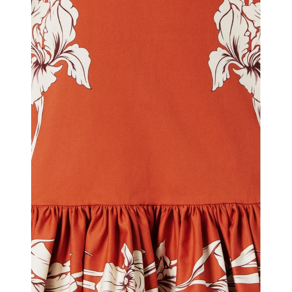 La DoubleJ Long Sleeve Swing Dress Peony Placée Light Blue in Sablé - Dresses - Milanese Maximalist Fashion at Luxury Shoes 