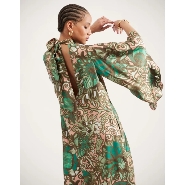 La DoubleJ Magnifico Dress Anemone Pink in Twill Silk - Dresses - Milanese Maximalist Fashion at Luxury Shoes 