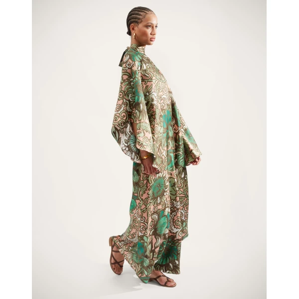 La DoubleJ Magnifico Dress Anemone Pink in Twill Silk - Dresses - Milanese Maximalist Fashion at Luxury Shoes 