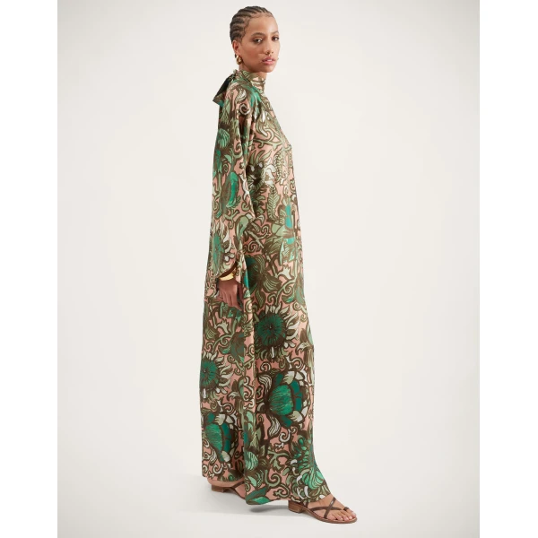 La DoubleJ Magnifico Dress Anemone Pink in Twill Silk - Dresses - Milanese Maximalist Fashion at Luxury Shoes 