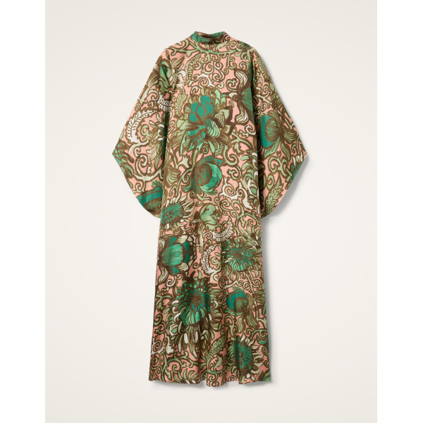 La DoubleJ Magnifico Dress Anemone Pink in Twill Silk - Dresses - Milanese Maximalist Fashion at Luxury Shoes 