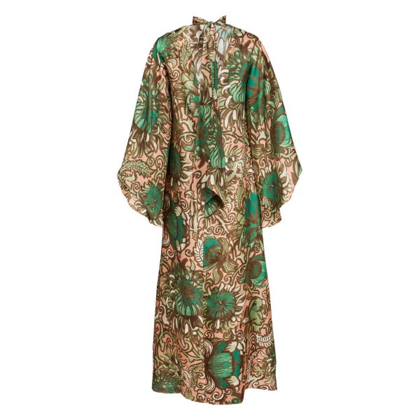 La DoubleJ Magnifico Dress Anemone Pink in Twill Silk - Dresses - Milanese Maximalist Fashion at Luxury Shoes 
