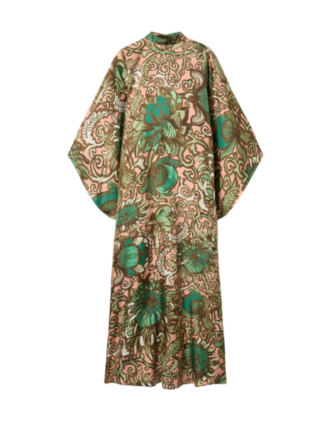 La DoubleJ Magnifico Dress Anemone Pink in Twill Silk - Dresses - Milanese Maximalist Fashion at Luxury Shoes 