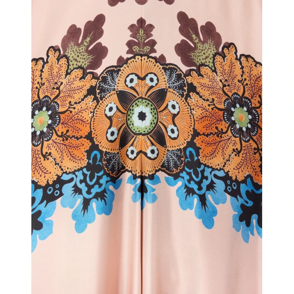 La DoubleJ Magnifico Dress Bounty Placée Orange in Silk Twill - Dresses - Milanese Maximalist Fashion at Luxury Shoes 