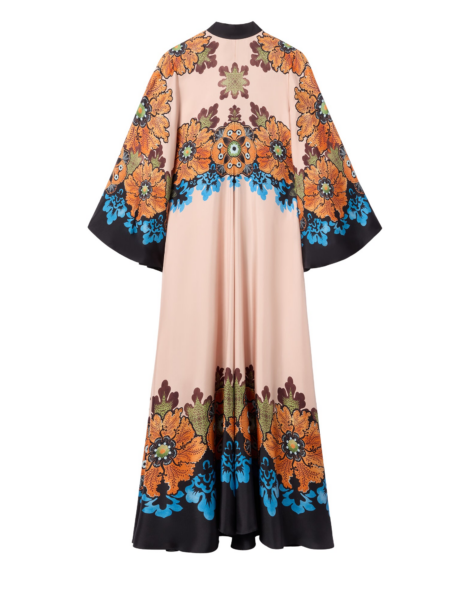 La DoubleJ Magnifico Dress Bounty Placée Orange in Silk Twill - Dresses - Milanese Maximalist Fashion at Luxury Shoes 