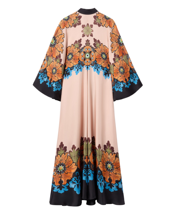 La DoubleJ Magnifico Dress Bounty Placée Orange in Silk Twill - Dresses - Milanese Maximalist Fashion at Luxury Shoes 