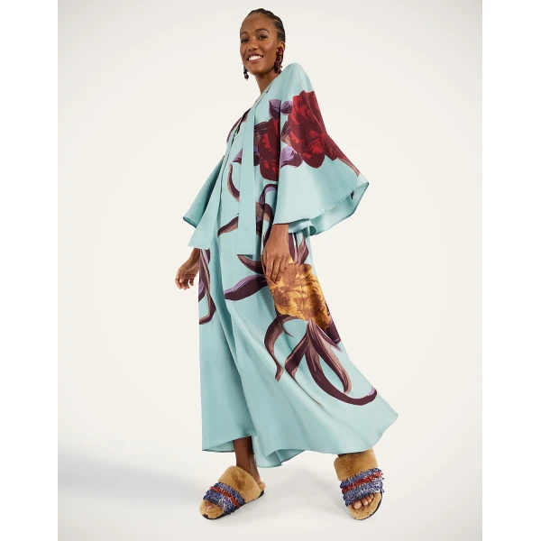 La DoubleJ Magnifico Dress Florence Placée Ivory in Silk Twill - Dresses - Milanese Maximalist Fashion at Luxury Shoes 