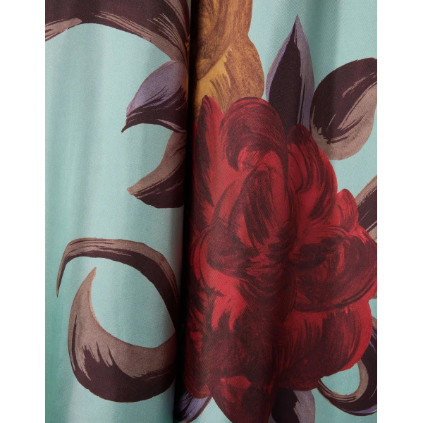 La DoubleJ Magnifico Dress Florence Placée Ivory in Silk Twill - Dresses - Milanese Maximalist Fashion at Luxury Shoes 