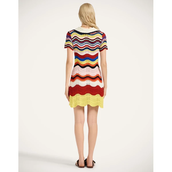 La DoubleJ Magnifico Dress Heath Placée Mint in Silk Twill - Dresses - Milanese Maximalist Fashion at Luxury Shoes 