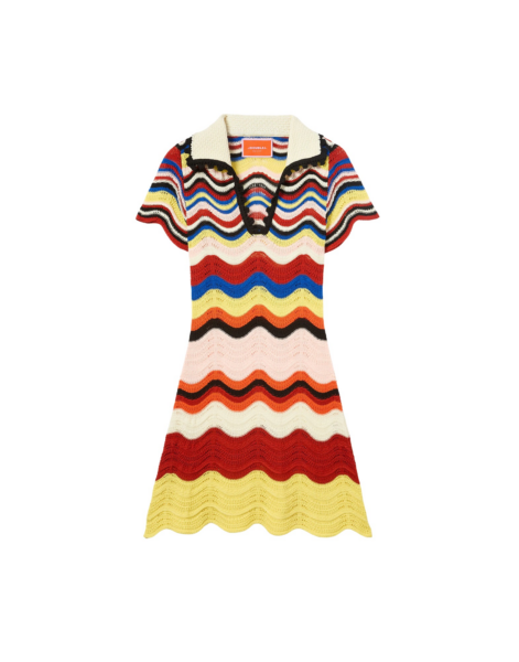 La DoubleJ Magnifico Dress Heath Placée Mint in Silk Twill - Dresses - Milanese Maximalist Fashion at Luxury Shoes 