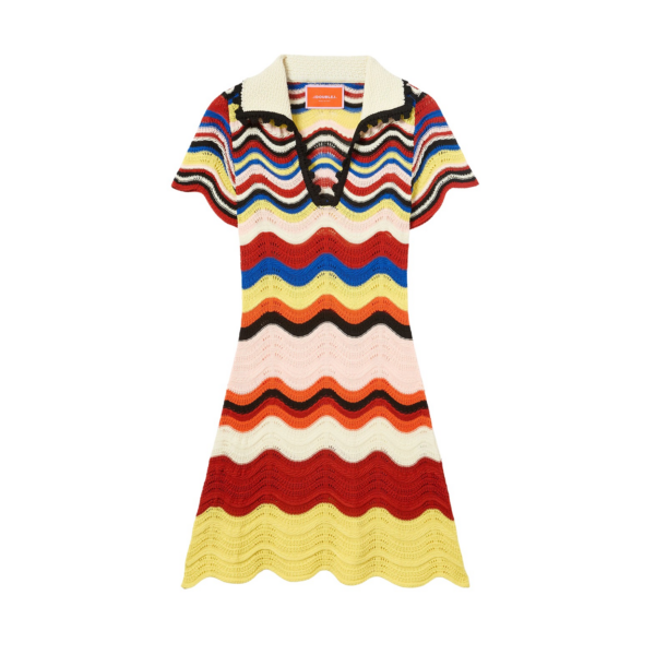 La DoubleJ Magnifico Dress Heath Placée Mint in Silk Twill