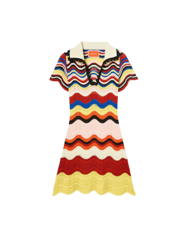 La DoubleJ Magnifico Dress Heath Placée Mint in Silk Twill - Dresses - Milanese Maximalist Fashion at Luxury Shoes 