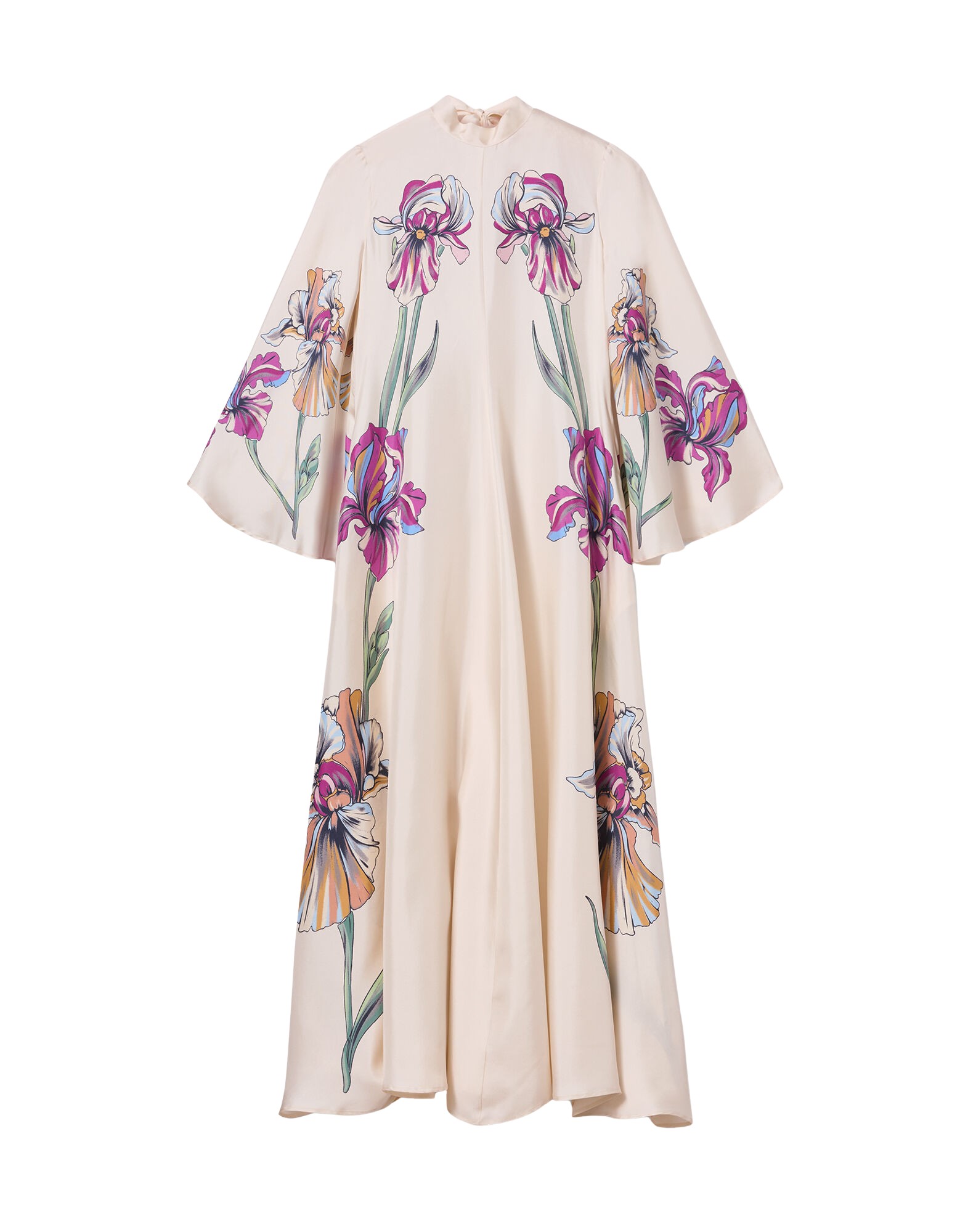 La-Double-J-Magnifico-Dress-Iris-Placee-Ivory-in-Silk-Twill71931_nobg La DoubleJ Magnifico Dress Iris Placée Ivory in Silk Twill - Dresses - Milanese Maximalist Fashion at Luxury Shoes