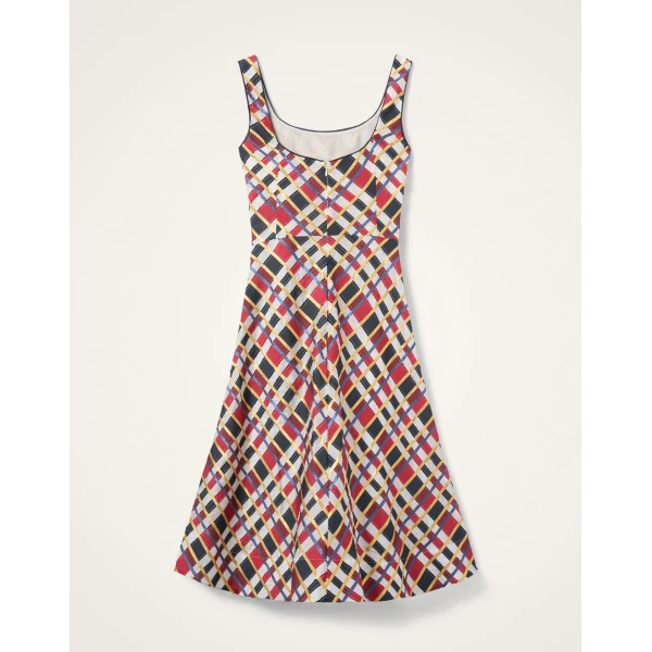 La DoubleJ Magnifico Dress Kerylos Placée Dark Green in Silk Twill - Dresses - Milanese Maximalist Fashion at Luxury Shoes 