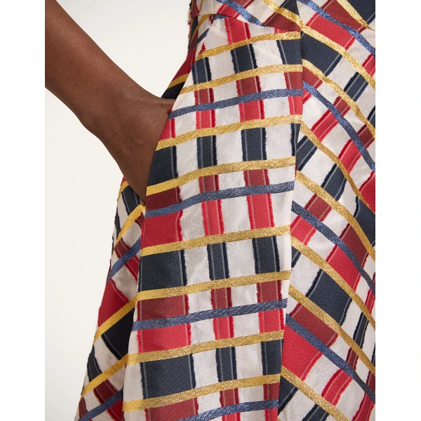 La DoubleJ Magnifico Dress Kerylos Placée Dark Green in Silk Twill - Dresses - Milanese Maximalist Fashion at Luxury Shoes 