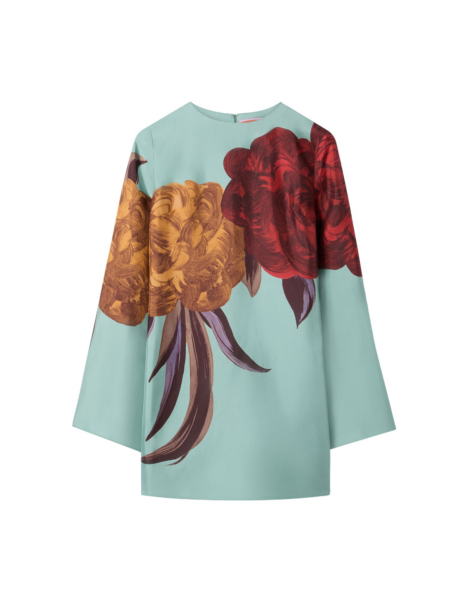 La DoubleJ Magnifico Dress Mix Tiles Placée Black in Silk Twill - Dresses - Milanese Maximalist Fashion at Luxury Shoes 