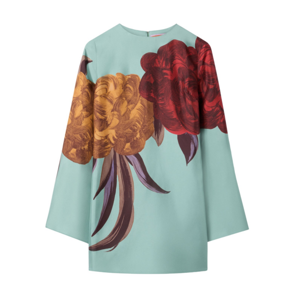 La DoubleJ Magnifico Dress Mix Tiles Placée Black in Silk Twill