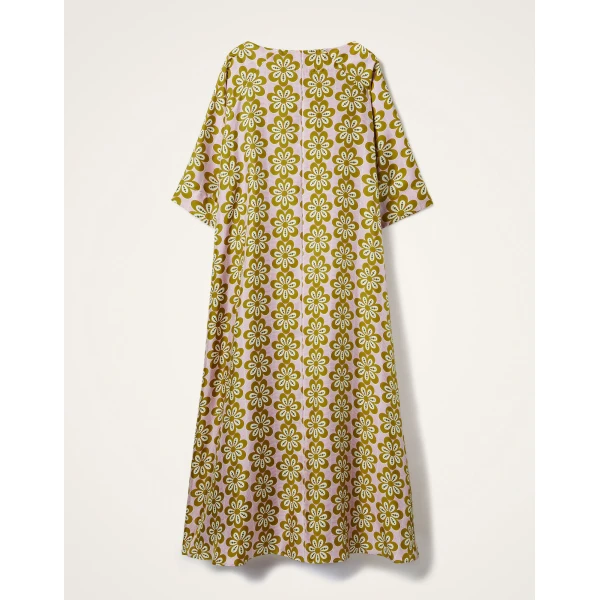 La DoubleJ Magnifico Dress Monstera in Silk Twill - Dresses - Milanese Maximalist Fashion at Luxury Shoes 