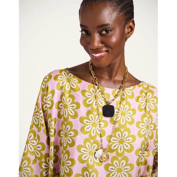 La DoubleJ Magnifico Dress Monstera in Silk Twill - Dresses - Milanese Maximalist Fashion at Luxury Shoes 