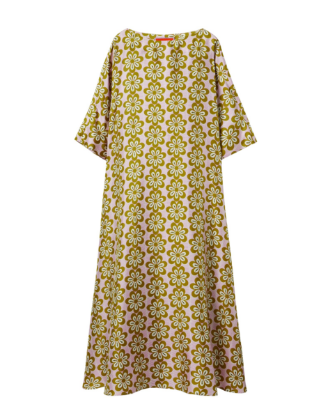 La DoubleJ Magnifico Dress Monstera in Silk Twill - Dresses - Milanese Maximalist Fashion at Luxury Shoes 