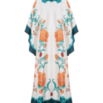 La DoubleJ Magnifico Dress Morpheus Placée Orange in Silk Twill - Dresses - Milanese Maximalist Fashion at Luxury Shoes 