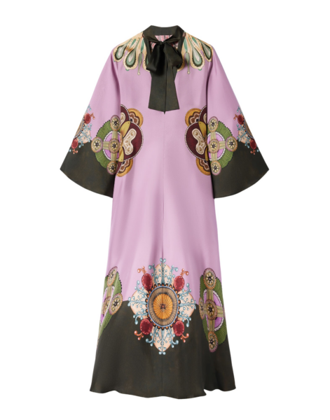 La DoubleJ Magnifico Dress Nucleus Placée Dusty Pink in Silk Twill - Dresses - Milanese Maximalist Fashion at Luxury Shoes 