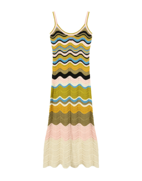 La DoubleJ Magnifico Dress Peony Placée Light Blue in Silk Twill - Dresses - Milanese Maximalist Fashion at Luxury Shoes 
