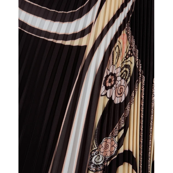 La DoubleJ Magnifico Dress Queen Peony Placée Blue in Silk Twill - Dresses - Milanese Maximalist Fashion at Luxury Shoes 