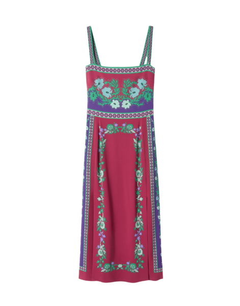La DoubleJ Magnifico Dress Regalia Placée Red in Silk Twill - Dresses - Milanese Maximalist Fashion at Luxury Shoes 