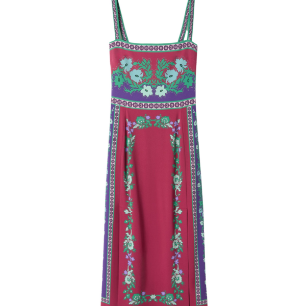 La DoubleJ Magnifico Dress Regalia Placée Red in Silk Twill