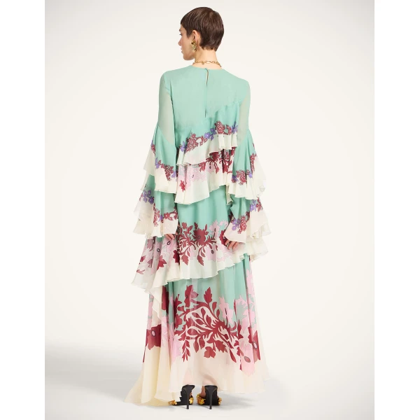 La DoubleJ Magnifico Dress Sanctuary Placée Ivory in Silk Twill - Dresses - Milanese Maximalist Fashion at Luxury Shoes 