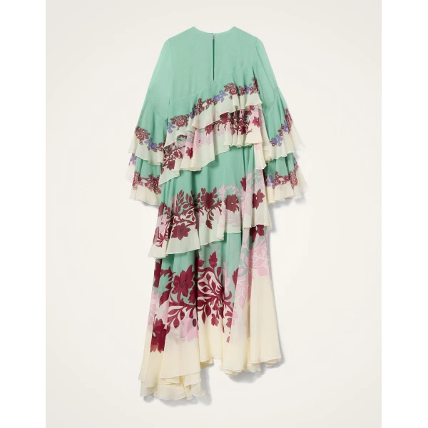 La DoubleJ Magnifico Dress Sanctuary Placée Ivory in Silk Twill - Dresses - Milanese Maximalist Fashion at Luxury Shoes 