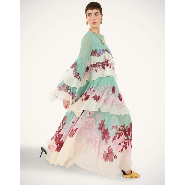 La DoubleJ Magnifico Dress Sanctuary Placée Ivory in Silk Twill - Dresses - Milanese Maximalist Fashion at Luxury Shoes 
