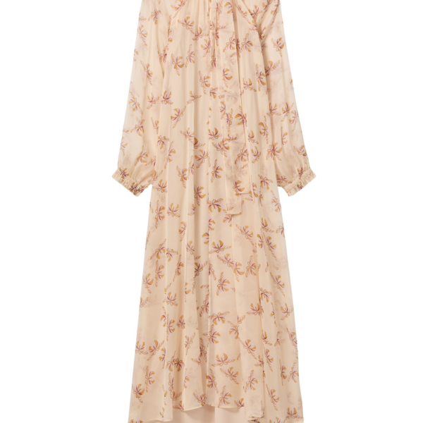 La DoubleJ Magnifico Dress Selva Placée Blue in Silk Twill