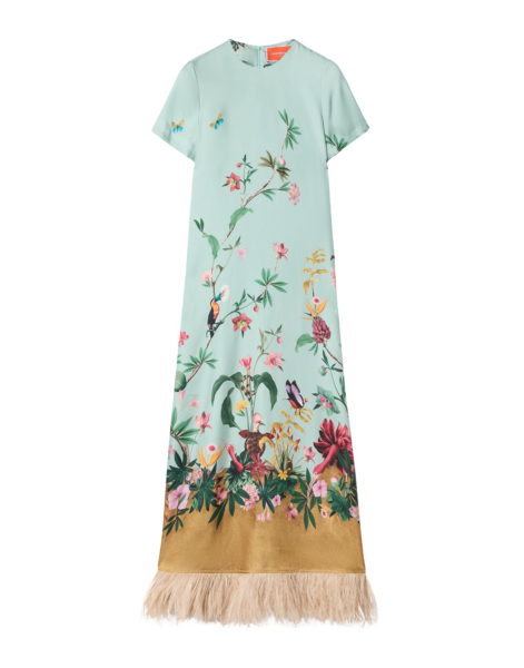 La DoubleJ Magnifico Dress Swathe Placée Pink in Silk Twill - Dresses - Milanese Maximalist Fashion at Luxury Shoes 