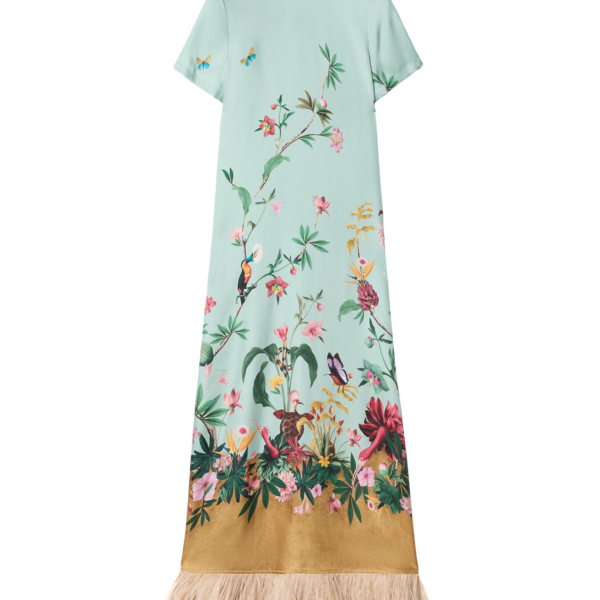 La DoubleJ Magnifico Dress Swathe Placée Pink in Silk Twill