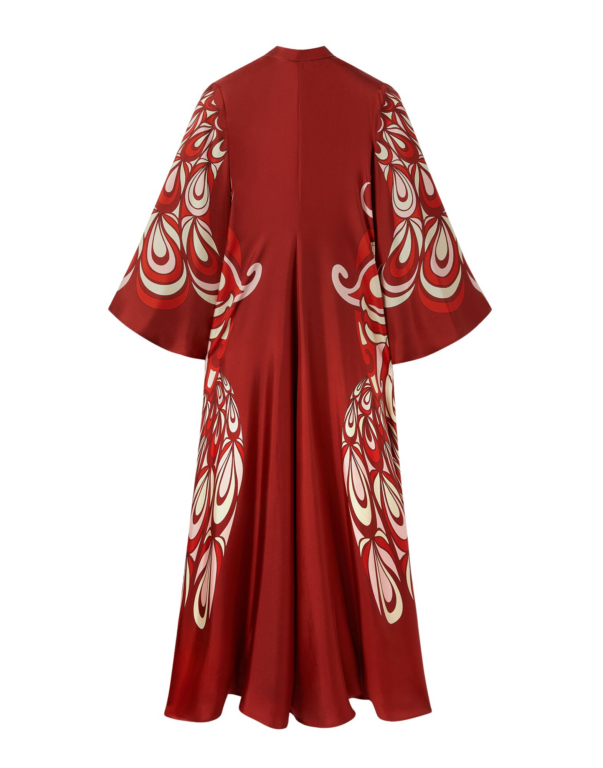 La DoubleJ Magnifico Dress Winter Jasmine in Twill Silk - Dresses - Milanese Maximalist Fashion at Luxury Shoes 