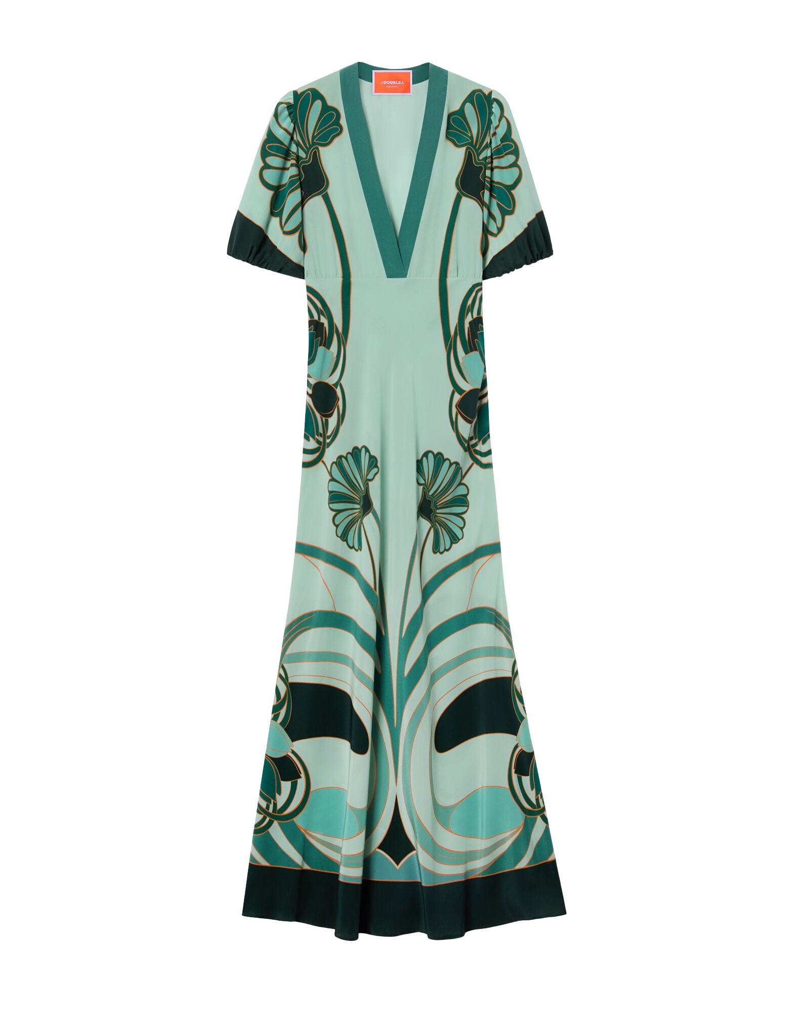 La-Double-J-Marlene-Dress-Blooming-Tulip-Placee-Mint-in-Crepe-De-Chine80684_nobg La DoubleJ Marlene Dress Blooming Tulip Placée Mint in Crepe De Chine - Dresses - Milanese Maximalist Fashion at Luxury Shoes