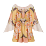 La DoubleJ Marlene Dress Solid Purple in Crepe De Chine Embroidered - Dresses - Milanese Maximalist Fashion at Luxury Shoes 