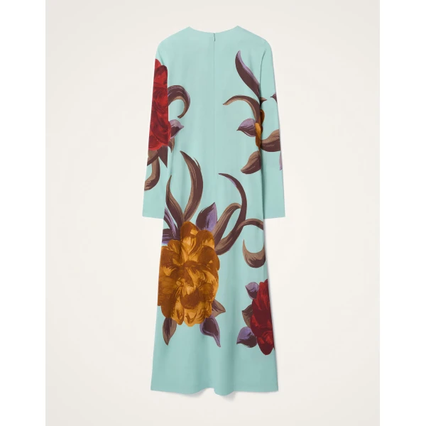 La DoubleJ Mini Gingerbread Dress Iris Placée Dark Orange in Flat Cotton Stretch - Dresses - Milanese Maximalist Fashion at Luxury Shoes 