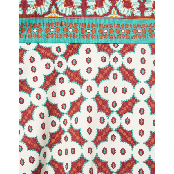 La DoubleJ Mini Gingerbread Dress Pagoda Placée Rust in Flat Cotton Stretch - Dresses - Milanese Maximalist Fashion at Luxury Shoes 