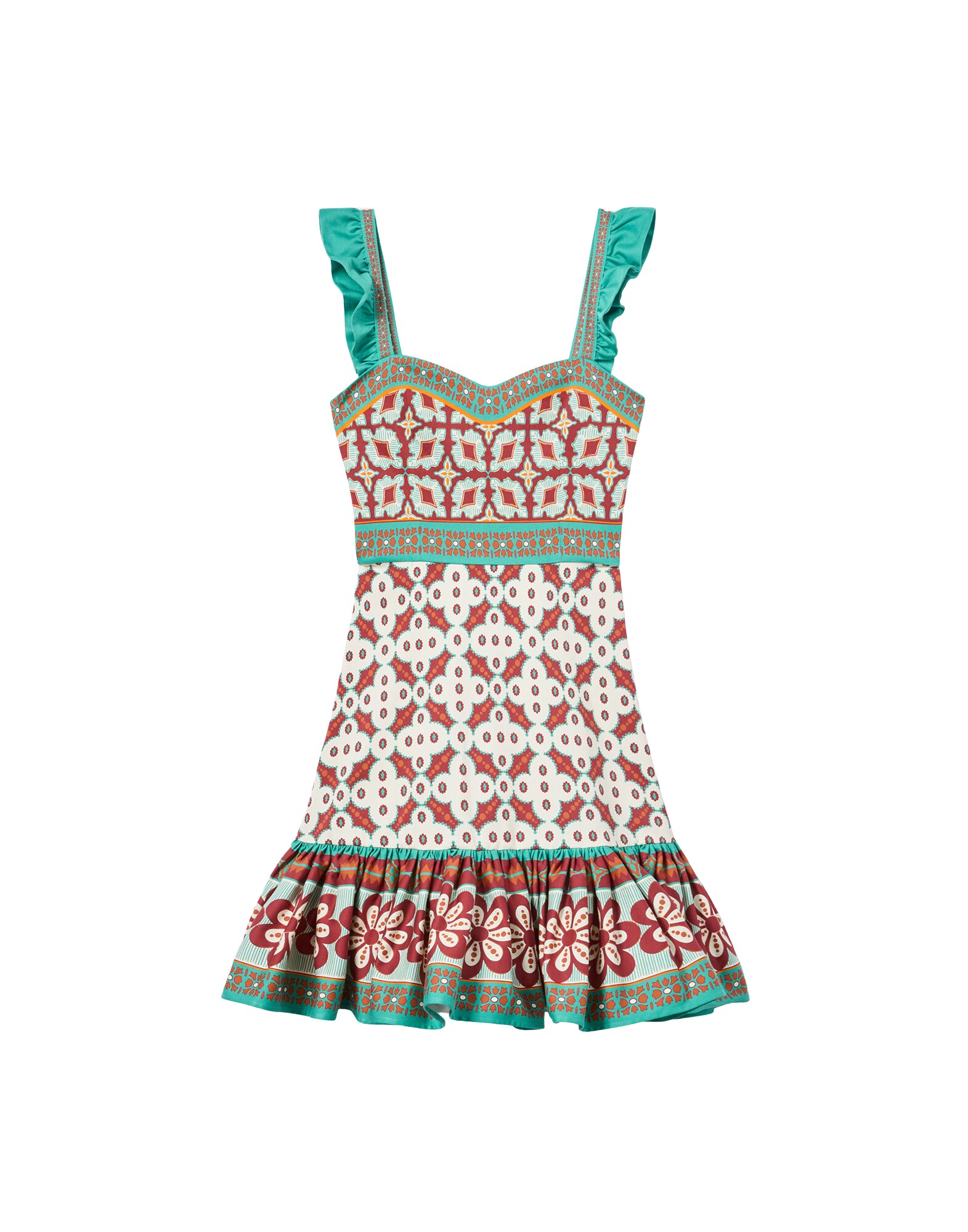 La-Double-J-Mini-Gingerbread-Dress-Pagoda-Placee-Rust-in-Flat-Cotton-Stretch18040_nobg La DoubleJ Mini Gingerbread Dress Pagoda Placée Rust in Flat Cotton Stretch - Dresses - Milanese Maximalist Fashion at Luxury Shoes