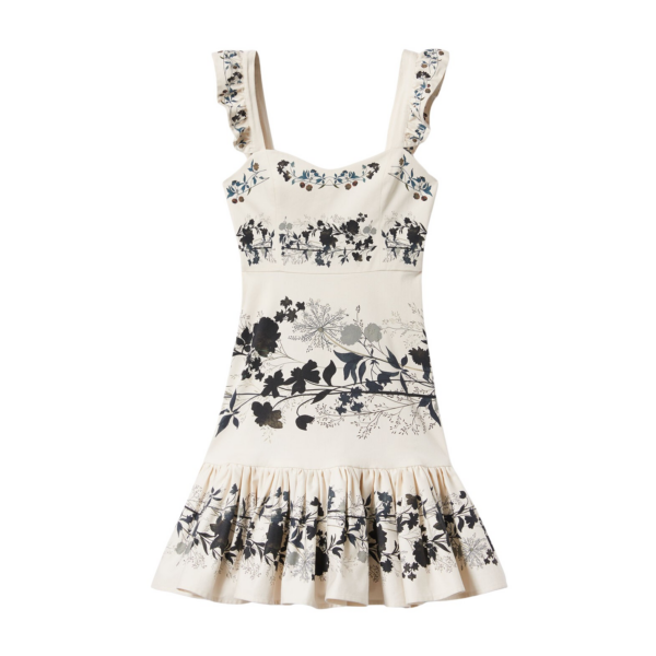 La DoubleJ Mini Gingerbread Dress Stilo Placée Ivory in Flat Cotton Stretch