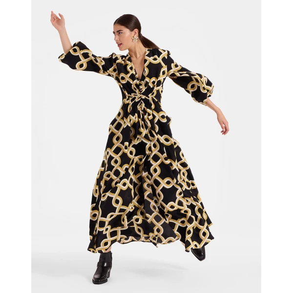 La DoubleJ Mini Portofino Dress Reef White in Printed Lace - Dresses - Milanese Maximalist Fashion at Luxury Shoes 
