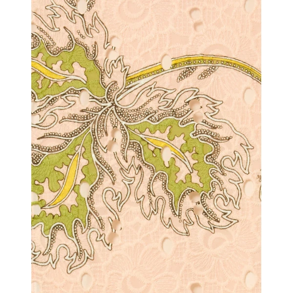 La DoubleJ Mini Portofino Dress Swathe Pink in Cotton Sangallo Lace - Dresses - Milanese Maximalist Fashion at Luxury Shoes 