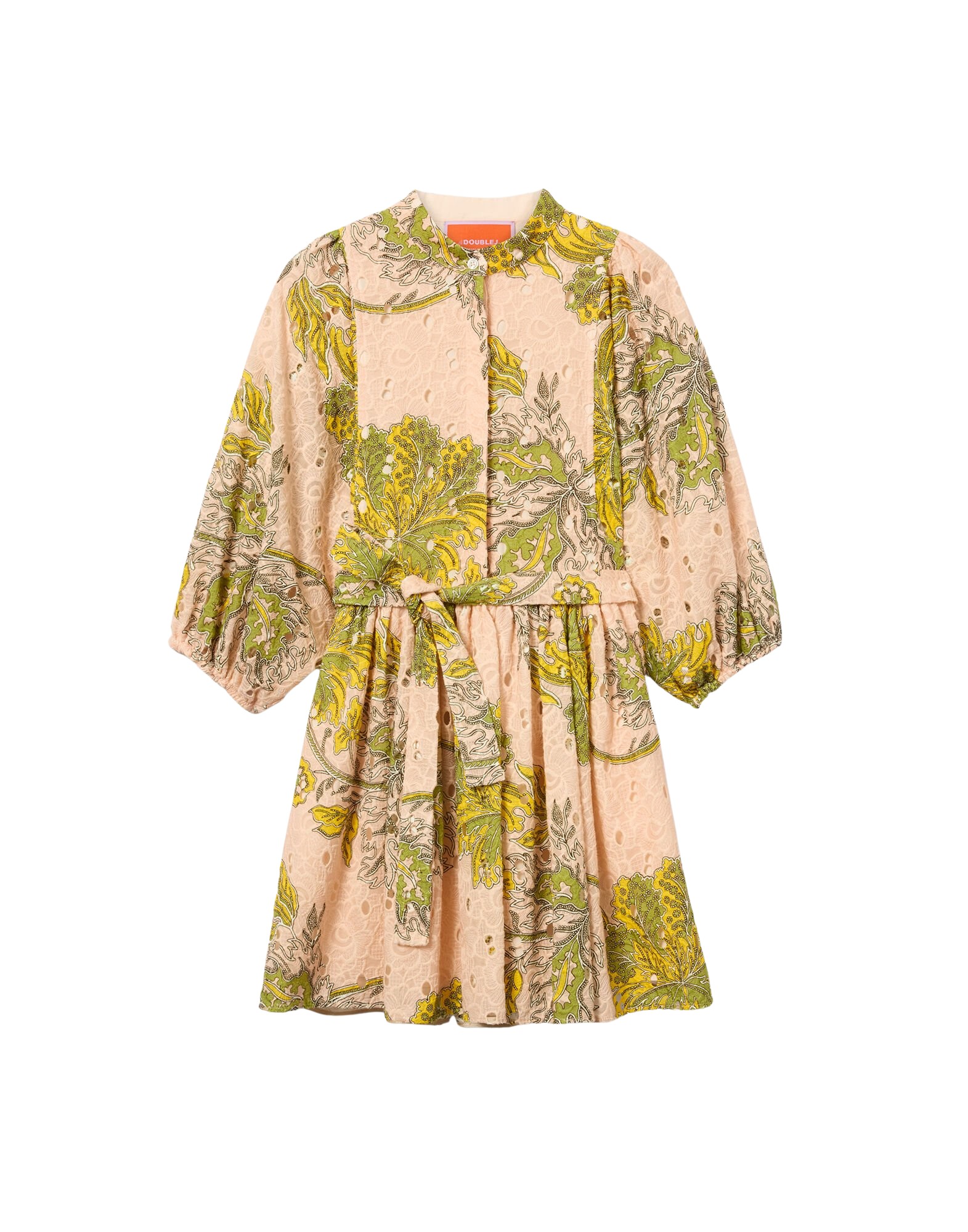 La-Double-J-Mini-Portofino-Dress-Swathe-Pink-in-Cotton-Sangallo-Lace29648_nobg La DoubleJ Mini Portofino Dress Swathe Pink in Cotton Sangallo Lace - Dresses - Milanese Maximalist Fashion at Luxury Shoes