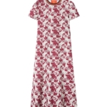 La DoubleJ Mini Supreme Swing Dress Queen Peony Placée Blue in Sablé Satin - Dresses - Milanese Maximalist Fashion at Luxury Shoes 